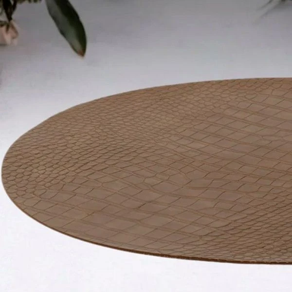 Салфетка сервировочная 38см CROCO с пробкой коричневая (24)