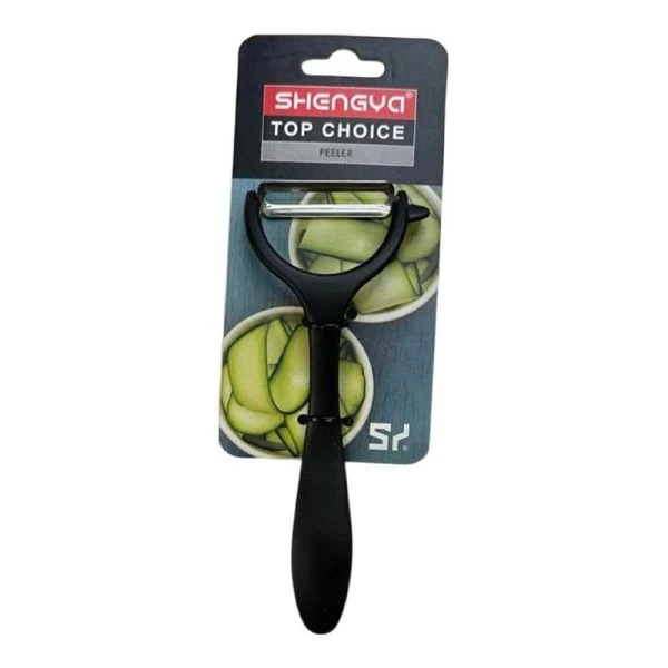 Овощечистка металл 17см черная E3105B/JC-17396 (72)