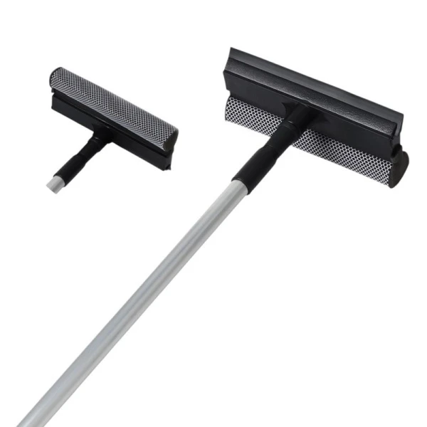 Стеклоочиститель 20см пластик с телескопическим черенком 97см и водосгоном (100) ВЫВОД