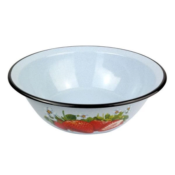 Миска 3,5л эмаль СОЧНАЯ КЛУБНИКА С-0313/4РБ (10)