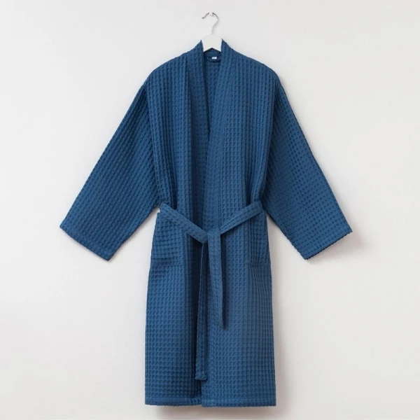 Халат мужской удлиненный вафельный Boho р-р 46-48 синий 100%хлопок, 290г/м2 6243569