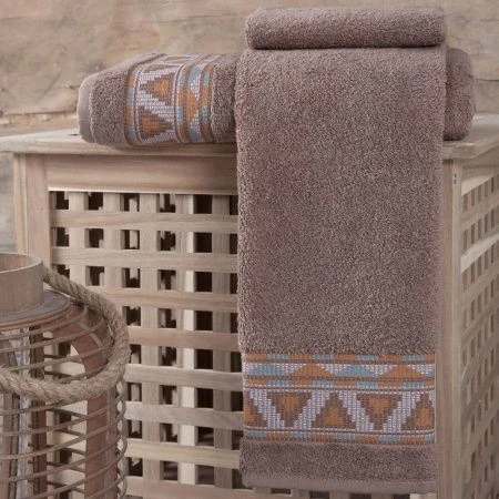 яяяПолотенце махровое 50*90см Karna GIZA (Коричневый)