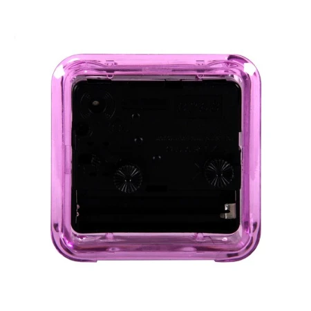 Будильник 7*7см кварц РУБИН Классика розовый (40)