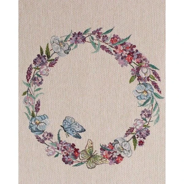 Скатерть 140*240см гобелен ПРИНЦЕССА зеленая клетка