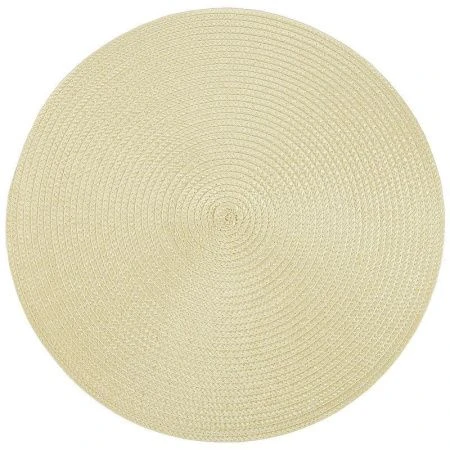 Салфетка сервировочная 37см полипропилен Сasual line бежевая круглая (180)