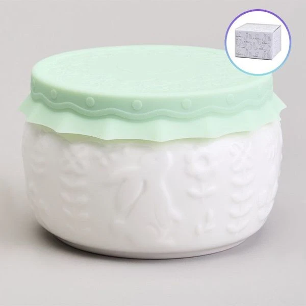 Банка для сыпучих продуктов 500мл фарфор Sunday с силиконовой крышкой (24)