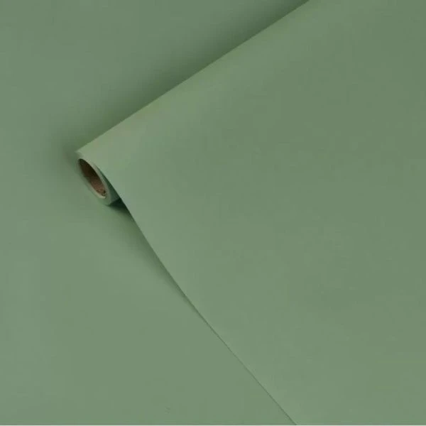 Пленка в рулоне матовая полипропилен 65мкр 58см*10м Монако пастельно-зеленая (45)