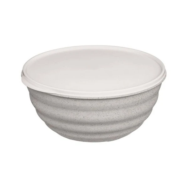 Миска 2,1л пластик Latina с крышкой гранит светло-серый (18) 222136621/02