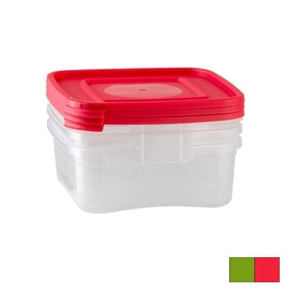 Контейнер пищевой набор 3пр 700мл пластик КАСКАД Квадро (19)