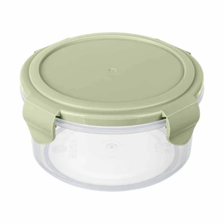 Контейнер пищевой 550мл d136мм h70мм пластик СВЧ SMART LOCK зеленый (16)