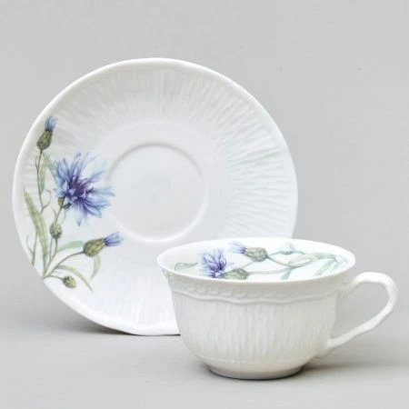 Чайный набор 4пр фарфор ВАСИЛЬКИ на 2 персоны 250мл (12)