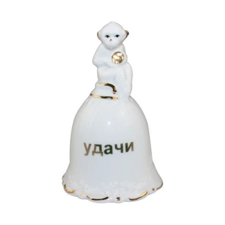 Фигурка Обезьянка на колокольчике фарфор 7*7*11,6см, C0576'DIN2883 (1-72)