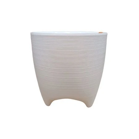 Горшок цветочный 2,25л 16*16см пластик ДЕ КОСТА с вкладкой белый (10)