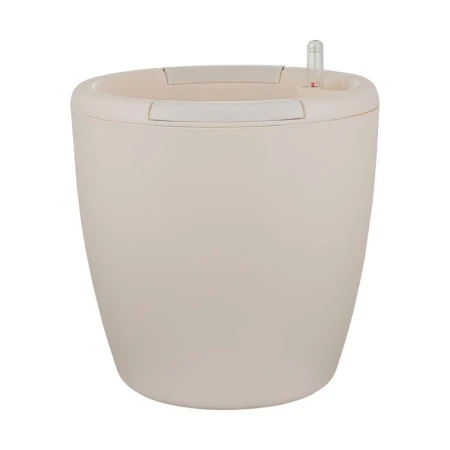 Горшок для цветов 9л 250мм пластик Munchen с вставкой 6,2л круглый с автополивом белый (5)