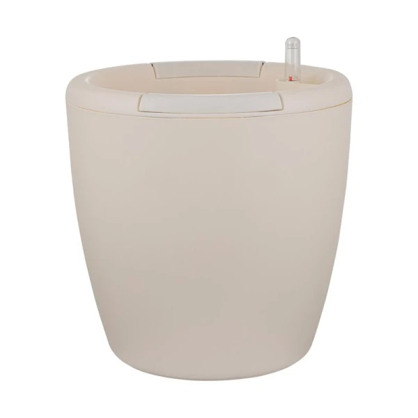 Горшок для цветов 5л 21см пластик Munchen с вставкой 3,4л круглый с автополивом белый (12)