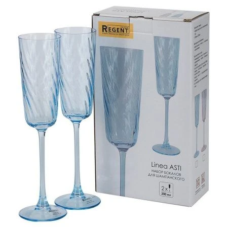 Бокалы для шампанского набор 2шт 200мл стекло ASTI 81-201 (12)