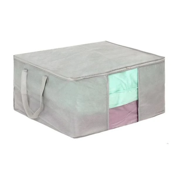 Кофр для хранения вещей спанбонд 60*50*30см серый (80)