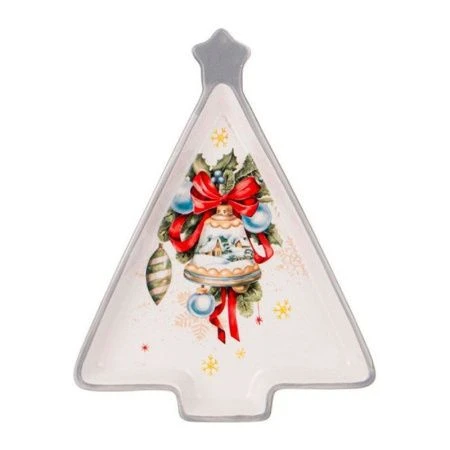 Блюдо C Новым Годом, в форме елки, agness 26*20*3см (24)