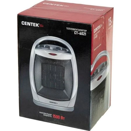 Тепловентилятор пластик Centek CT-6020 керам нагрев,750/1500Вт защита от перегрева,обогр./вентил.(6)