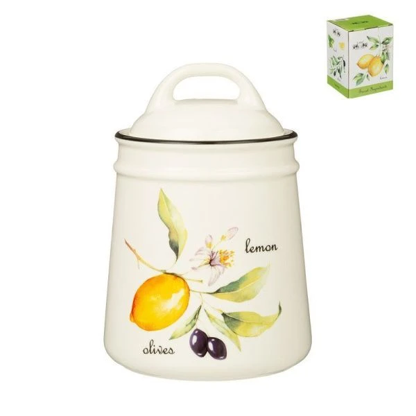 Банка для сыпучих продуктов 11см фарфор СЕКРЕТНЫЕ ИНГРИДИЕНТЫ (24)