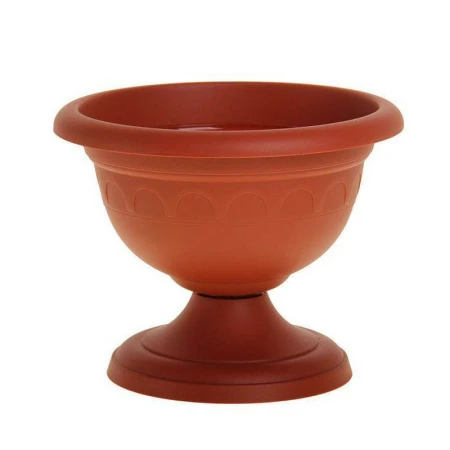 Вазон низкий 1,1л d18см пластик КОЛЫВАНЬ терракот (18) ап