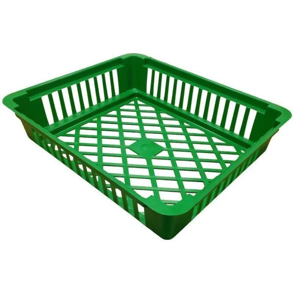 Корзина для луковичных пластик 29,5см прямоугольная зеленый 29,5*24,5см (100)