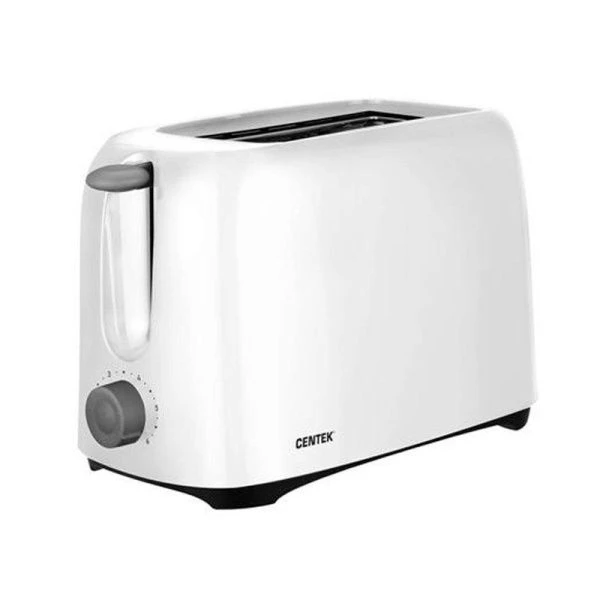 Тостер металл Centek СТ-1425 белый 700Вт,6 уровней прожарки,2 тоста, выдвижной поддон для крошек (4)