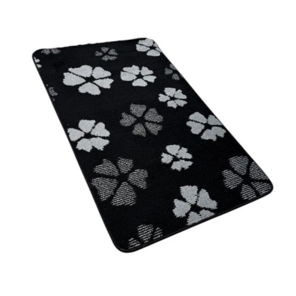 Коврик в ванную 60*100см полипропилен MAXIMUS 4980 BLACK черный 2513