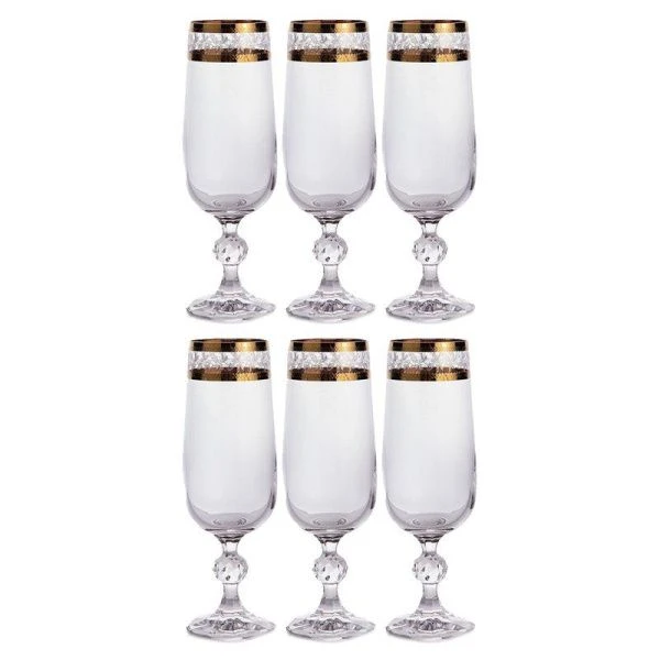 Бокалы для шампанского набор 6шт 180мл стекло КЛАУДИЯ/СТЕРНА 43081 (8) ВЫВОД