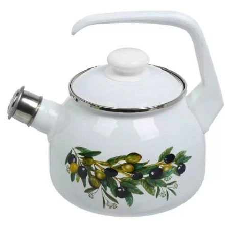 Чайник со свистком 2,5л эмаль ОЛИВКОВАЯ ВЕТВЬ С-2711АП/4 (4)