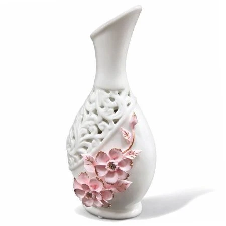 Ваза для цветов 34см керамика РОЗОВЫЕ ЦВЕТЫ JC-2240/68005 (8)