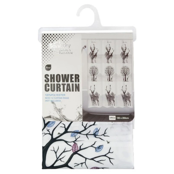 Штора для ванной EVA 180*180 ОЛЕНЬ JC-12112 (48)