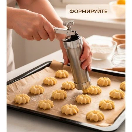 Шприц кондитерский 24 насадки 21*15,5*5,5см нерж.сталь (24)