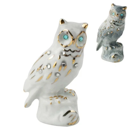 Фигурка Сова фарфор 7,5*5см 3 вида 2191СС/2191СЕ/2191С (360)