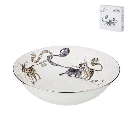 Тарелка глубокая 19см фарфор КОТИКИ суповая (24)