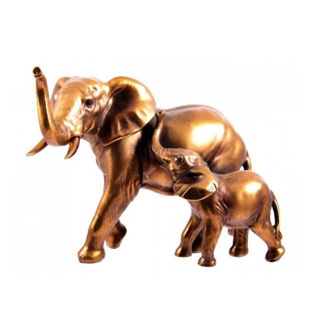 яяяФигурка Слоны - мама и малыш полистоун 21*13*17см (8)