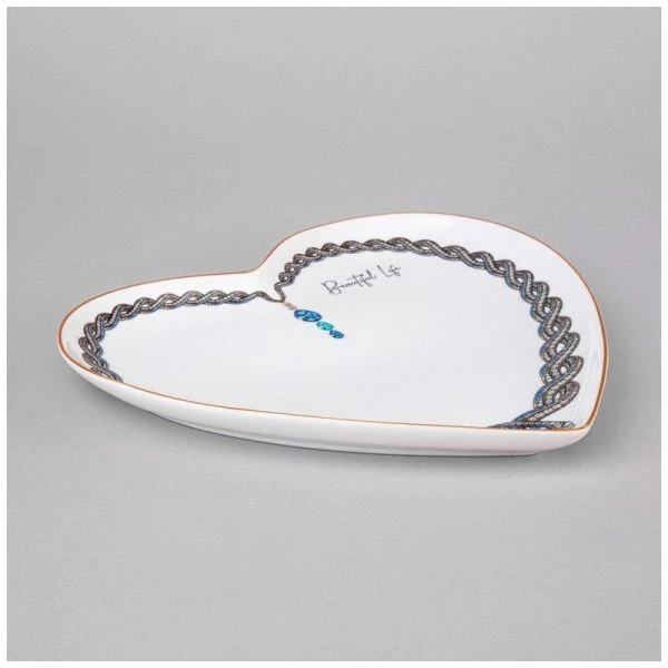 Тарелка мелкая 21,5*2см фарфор BEAUTIFUL LIFE сердце (48)