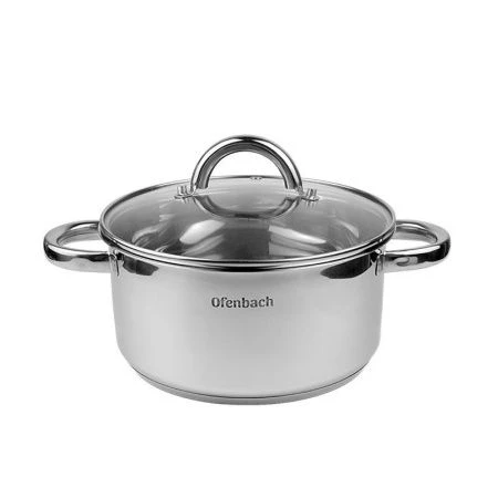 Кастрюля 3л нерж.сталь со стекл.крышкой 20см h10см капс.дно индукция арт.100525 (8)