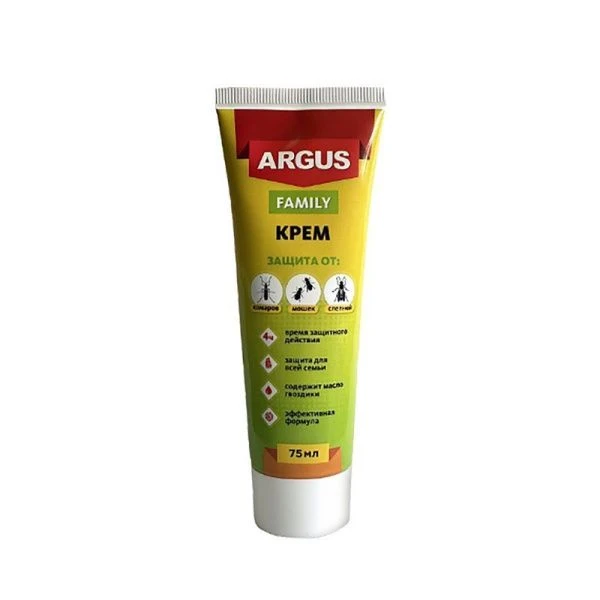 Крем от комаров 75мл туба Для всей семьи ARGUS (50)