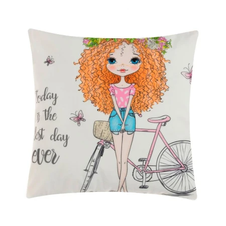 Наволочка декоративная 40*40см велюр Девичьи истории Прогулка