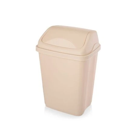 Контейнер для мусора 5л 205*160*290мм пластик Ultra серо/бежеый с подвижной крышкой (24)