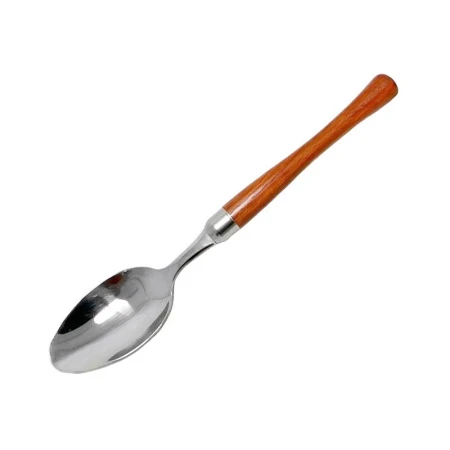 Ложки чайные набор 6шт 16*2,8см нерж.сталь Wood V с дерев. ручкой (вес 1шт 27,3г) 1610260/JC-15672 (100)