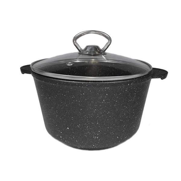 Кастрюля 10л алюминий АП ГРАНИТ МЕЧТА со стекл.крышкой 32см Dariis СБВР-1000 (6)