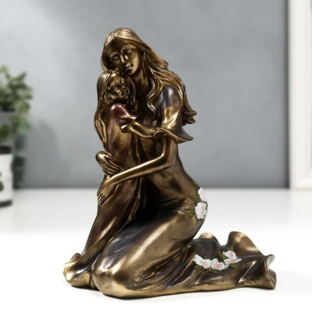 Статуэтка Дочки-матери полистоун 19,2*15,5*13см бронза (8)