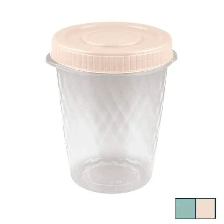 Контейнер пищевой 1,1л 130*120*155 пластик КРИСТАЛЛ завинчивающейся крышкой (30)