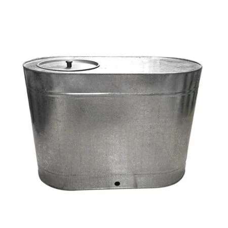 Бак для душа 95л оцинковка с крышкой с краном плоский (1) 3-80228