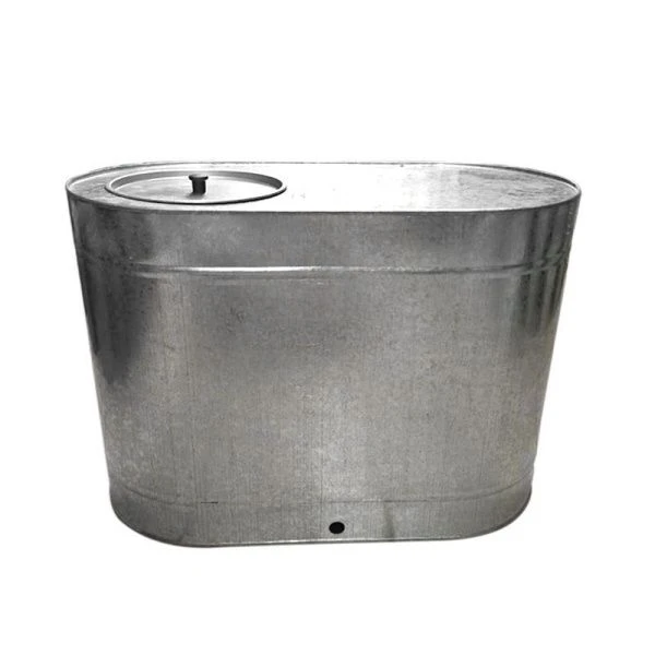 Бак для душа 95л оцинковка с крышкой с краном плоский (1) 3-80228