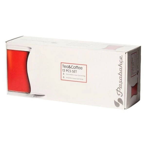 Чайный набор 12пр стекло ЧАЙ И КОФЕ на 6 персон 160мл (4)