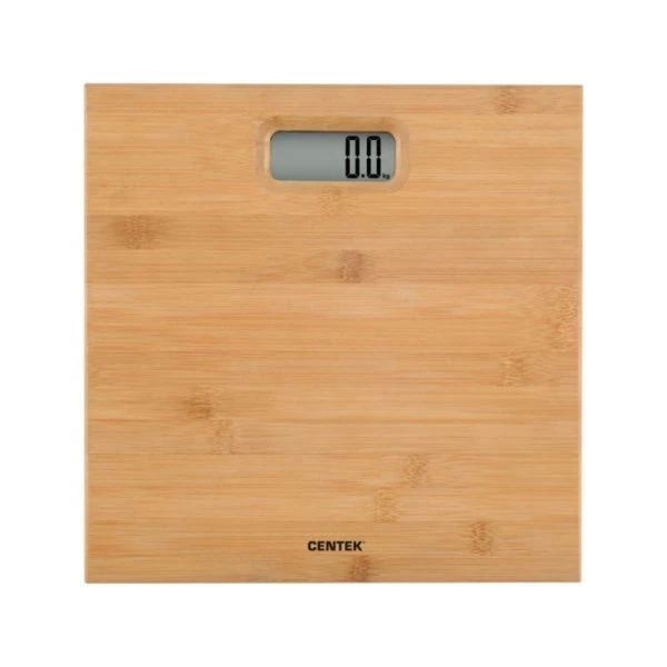 Весы напольные электронные стекло до 180кг Centek CT-2432 Бамбук 28*28см, LCD-дисплей (8)