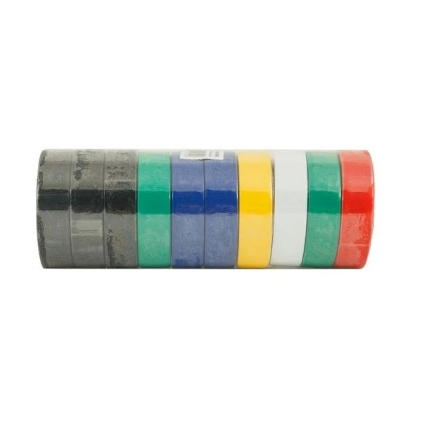 Изолента ПВХ 15-5М Микс (набор: 3 шт.син,3 шт черн, по 1шт желт, бел, зелен, красн) ЕВРОГАРАНТ(5)